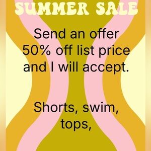 💋Summer Sale Shorts, Swim, Tops, Shoes. No new listings